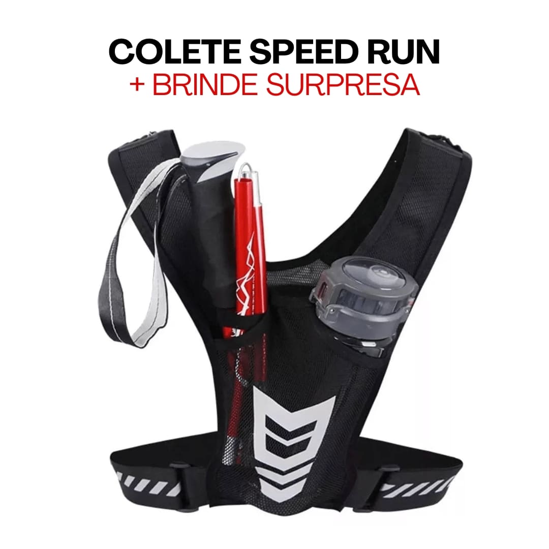 Colete de corrida Speed Run Pro Refletivo + Brinde Surpresa