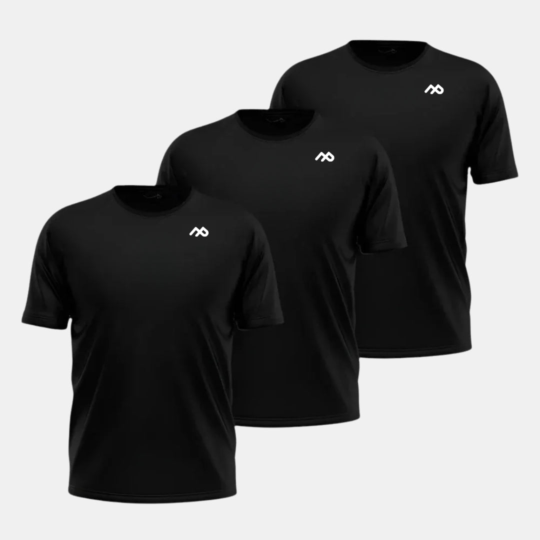 Kit 3 camisetas Pretas Masculinas Speed Run