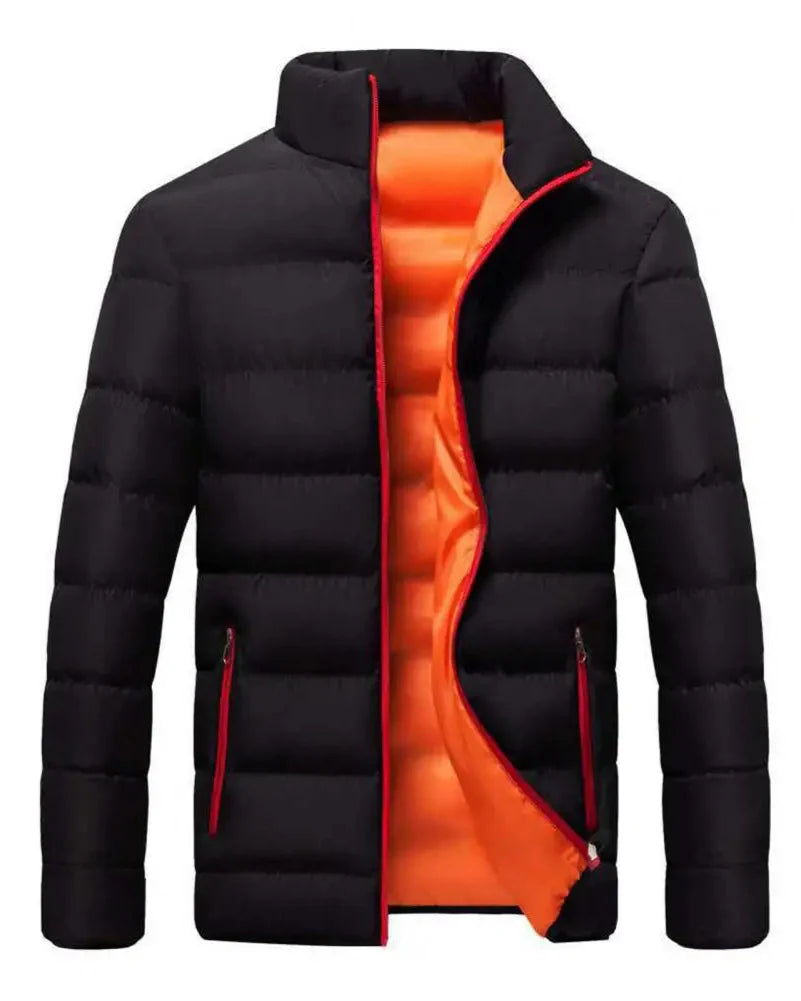 Jaqueta puffer masculina Speed Run vista frontal, ideal para frio intensos