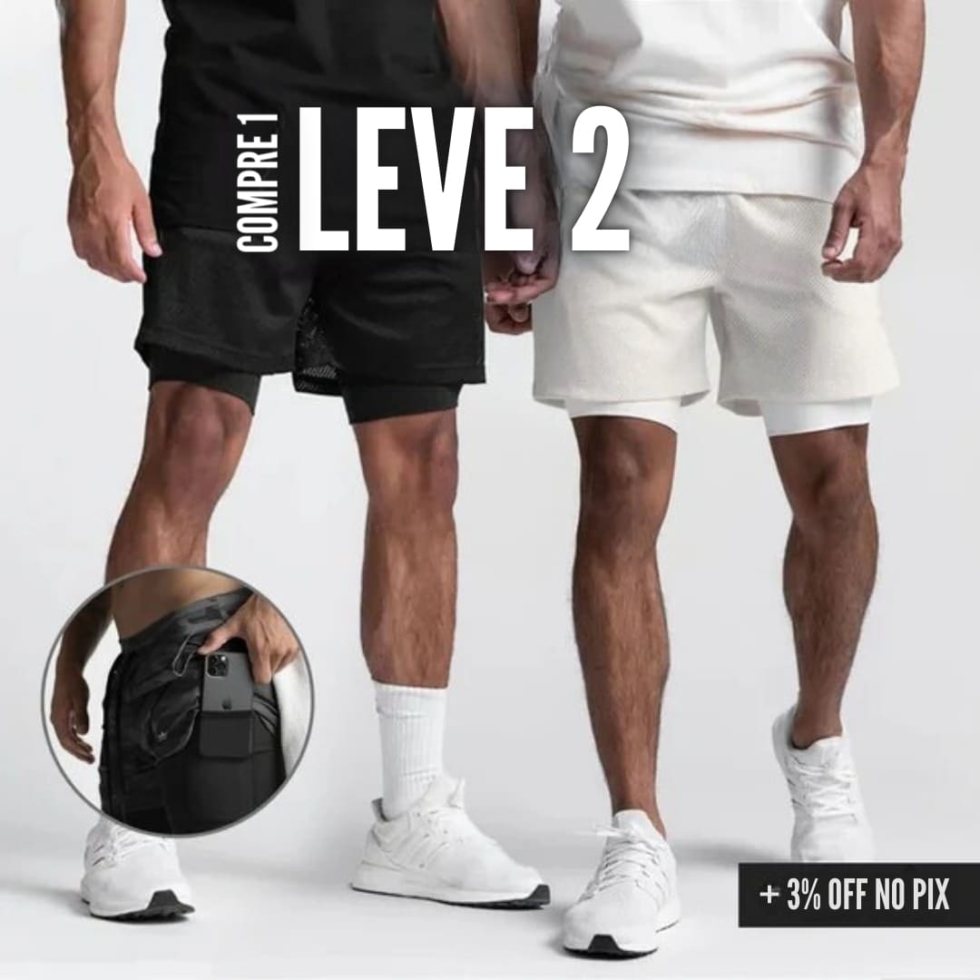 COMPRE 1 LEVE 2 - Shorts Dry-Fit de Compressão